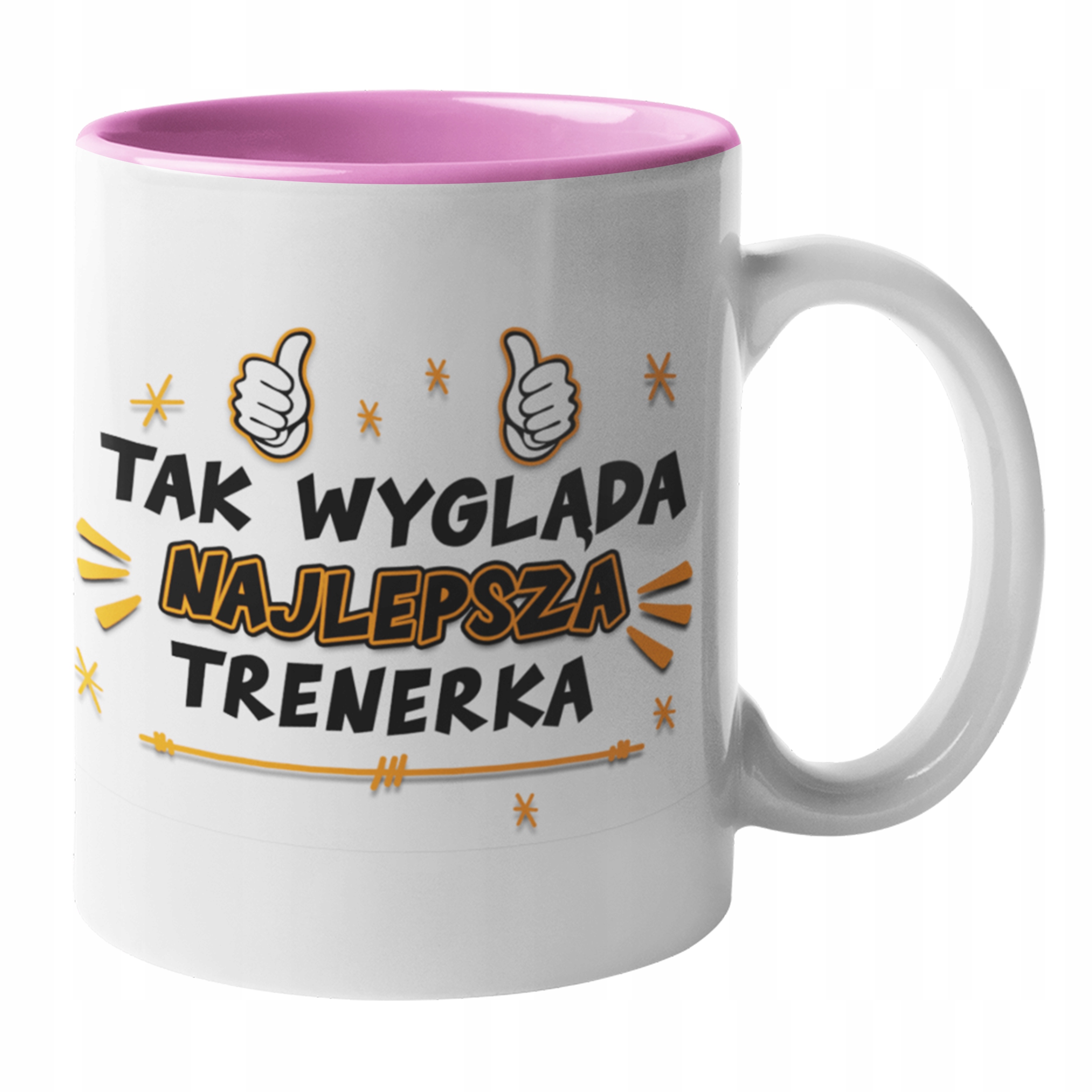 

Kubek dla Trenerki trenera różowy niej