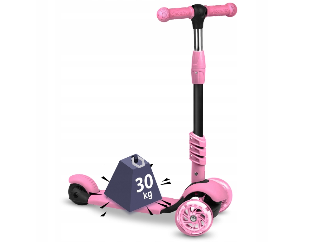 HULAJNOGA TRÓJKOŁOWA DLA DZIECI BALANSOWA 3w1 LED HULAJNOGA ŚWIECĄCE KÓŁKA Hamulec tak