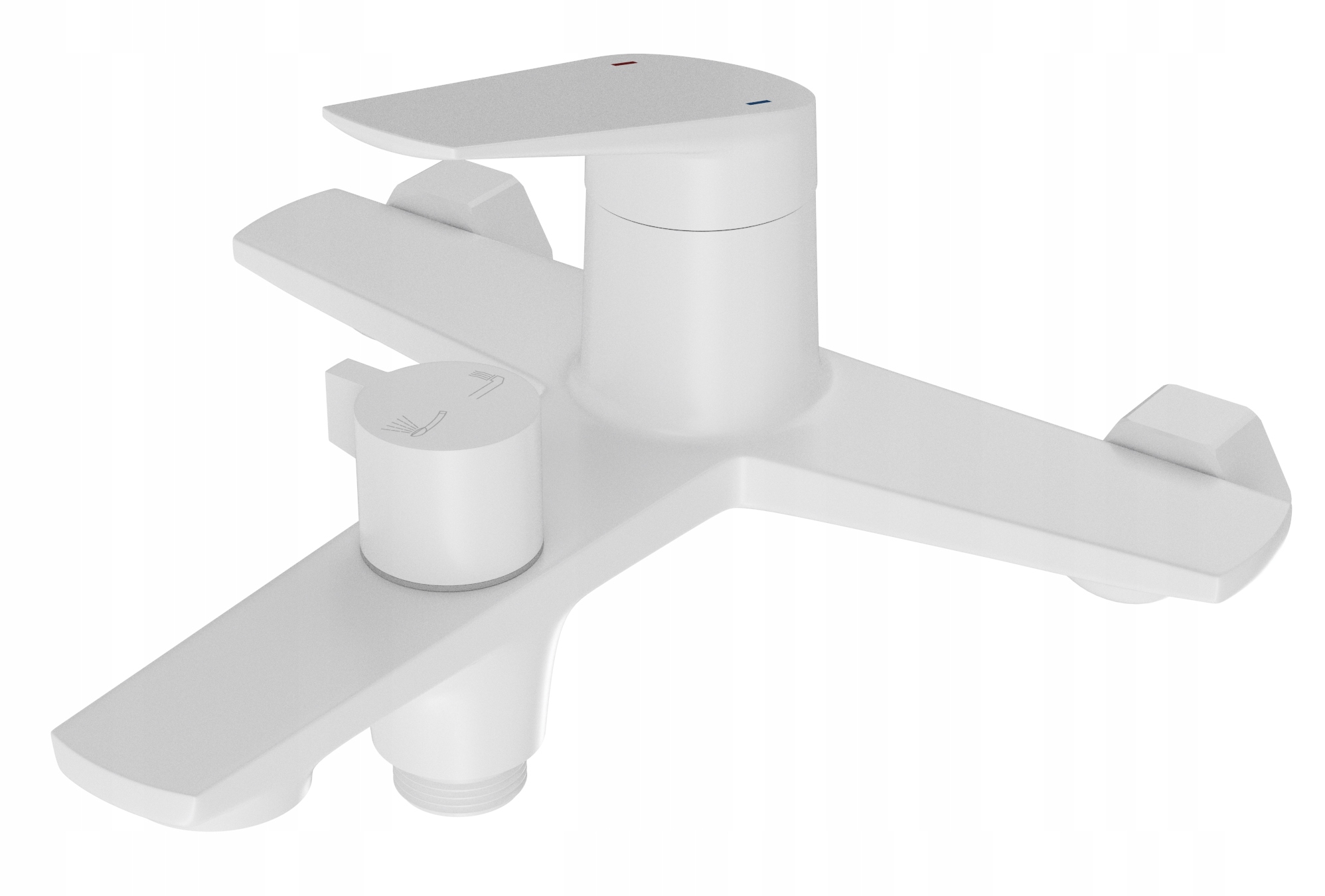 Vaňová A Sprchová Batéria Biela, Mosadzný Kúpeľňový Kohútik