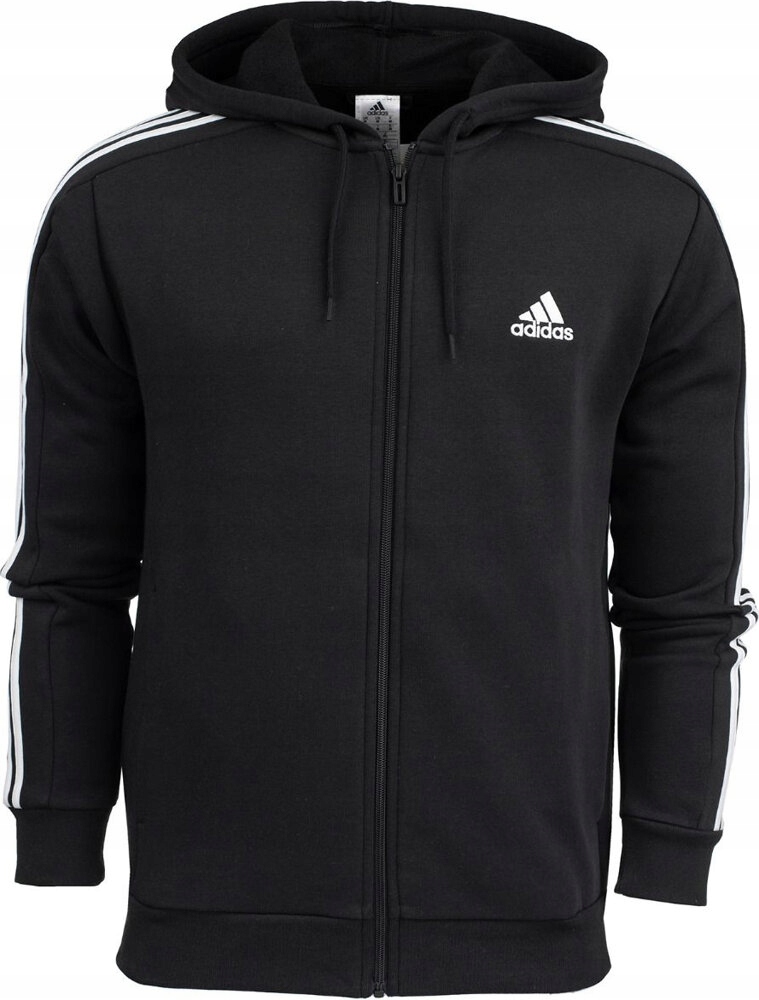 Pánská Mikina Adidas Essentials Fleece 3-STRIPES Full-zip Černá IB4029 r S