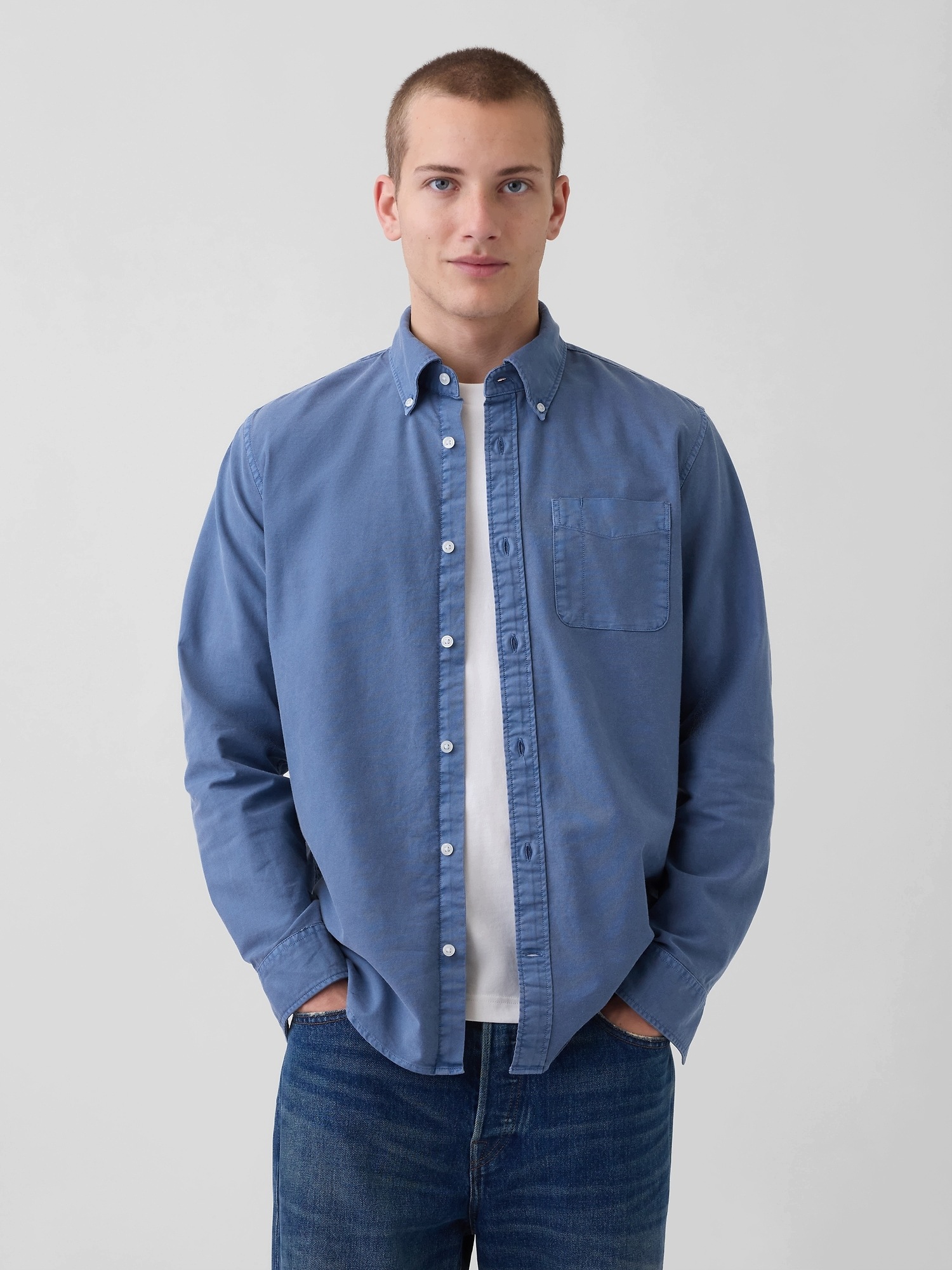 Gap Svchní kostkovaná košile Oxford Shirt