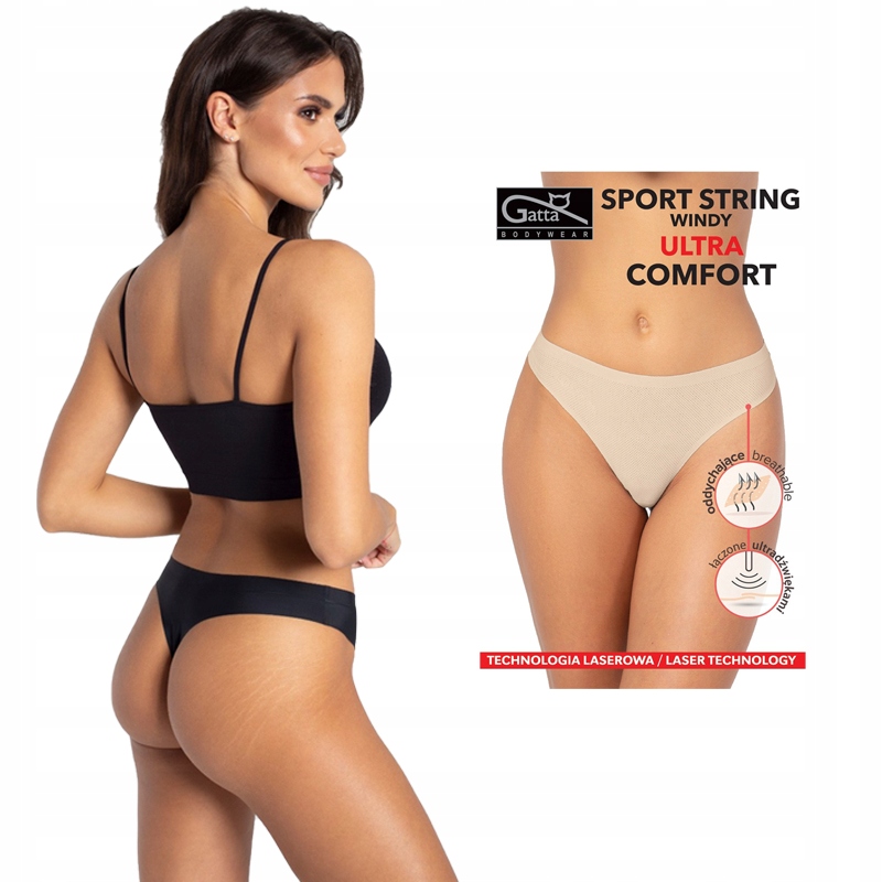 

Gatta Bodywear Majtki String Windy Czarne L