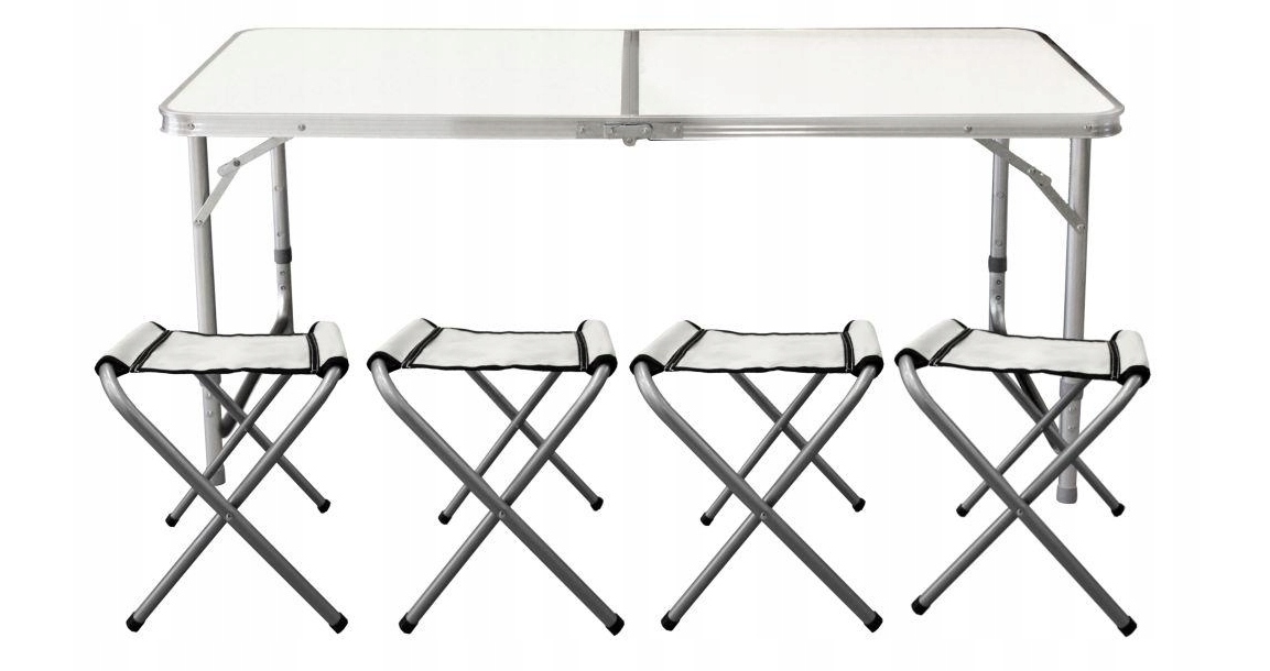 OXE8211 Skládací Zahradní Turistický Stolek 4 Křesla, Kufr