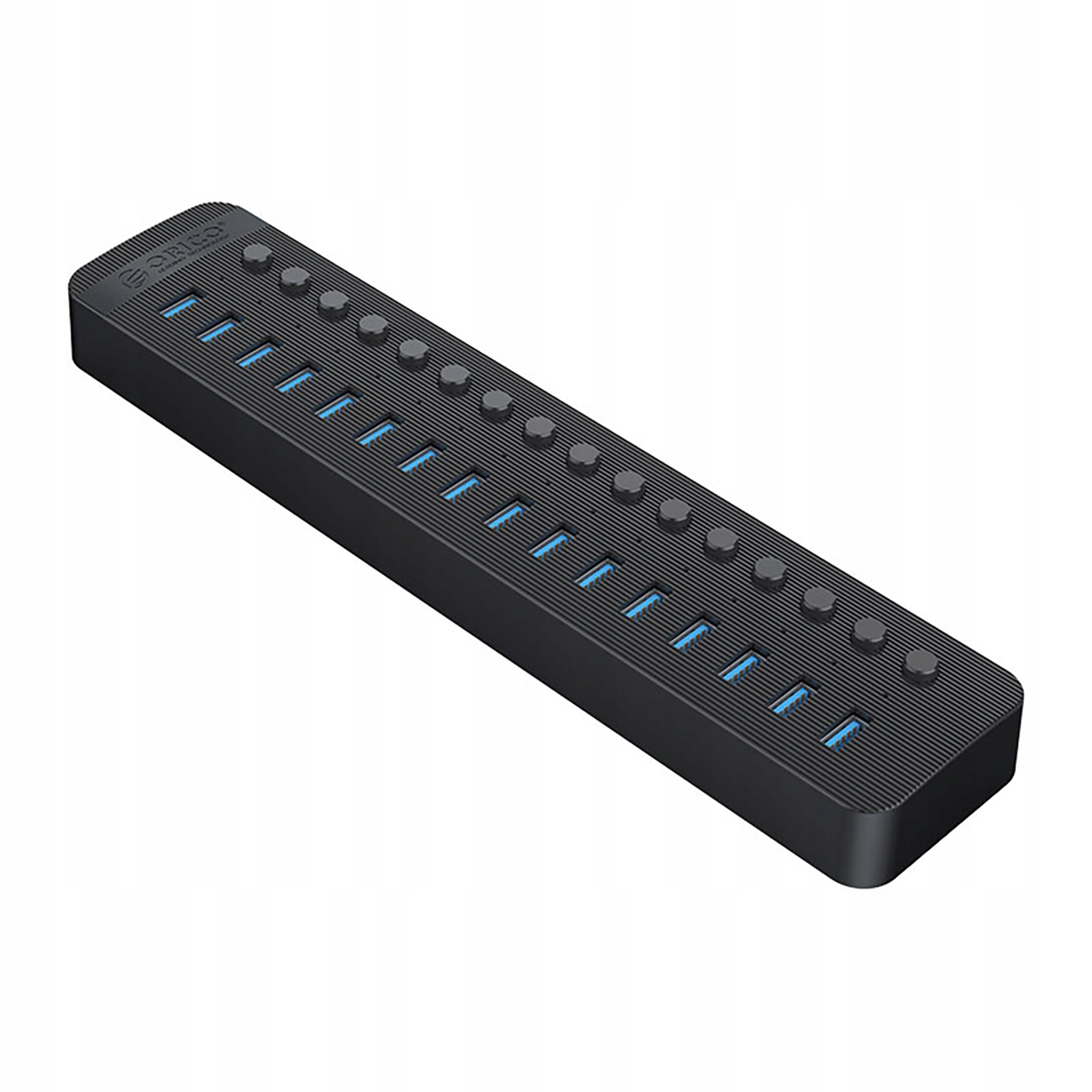HUB USB 16X PORTOW USB-A Z PRZELACZNIKAMI AKTYWNY Z ZASILACZEM