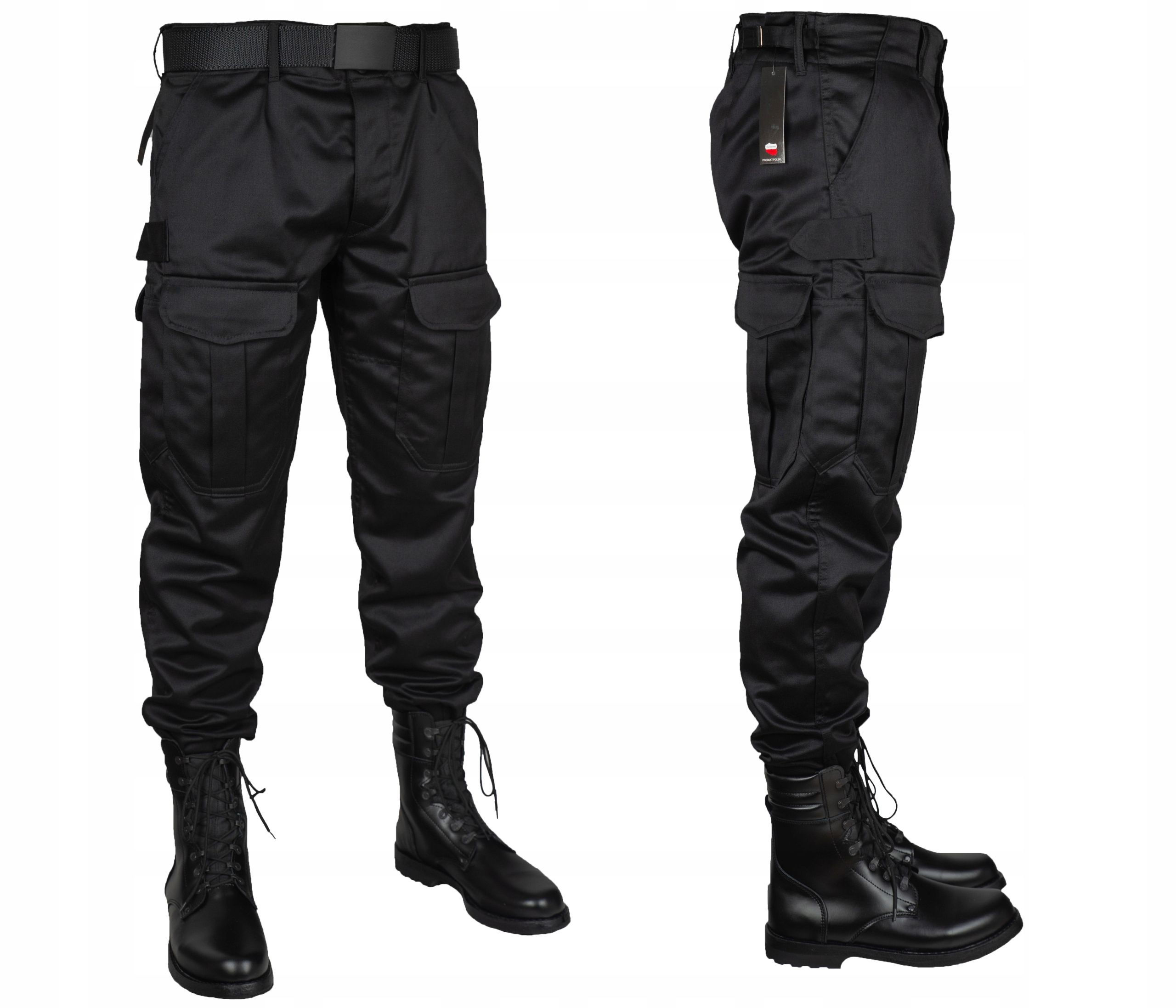 Spodnie Policyjne Wojskowe Czarne GROM Bojówki 3XL Fason bojówki