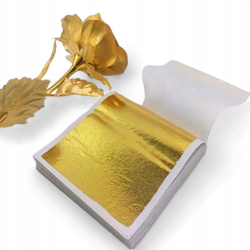 Zlaté vločky zlatá fólie na decoupage 100 ks