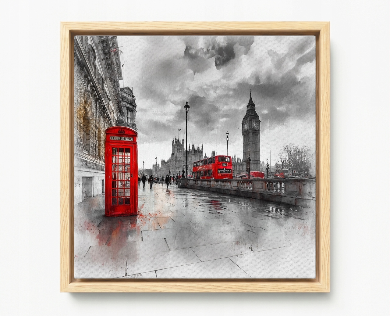 Obraz Rama American Box Londýn Big Ben Telefonná Búdka Bus 60x60