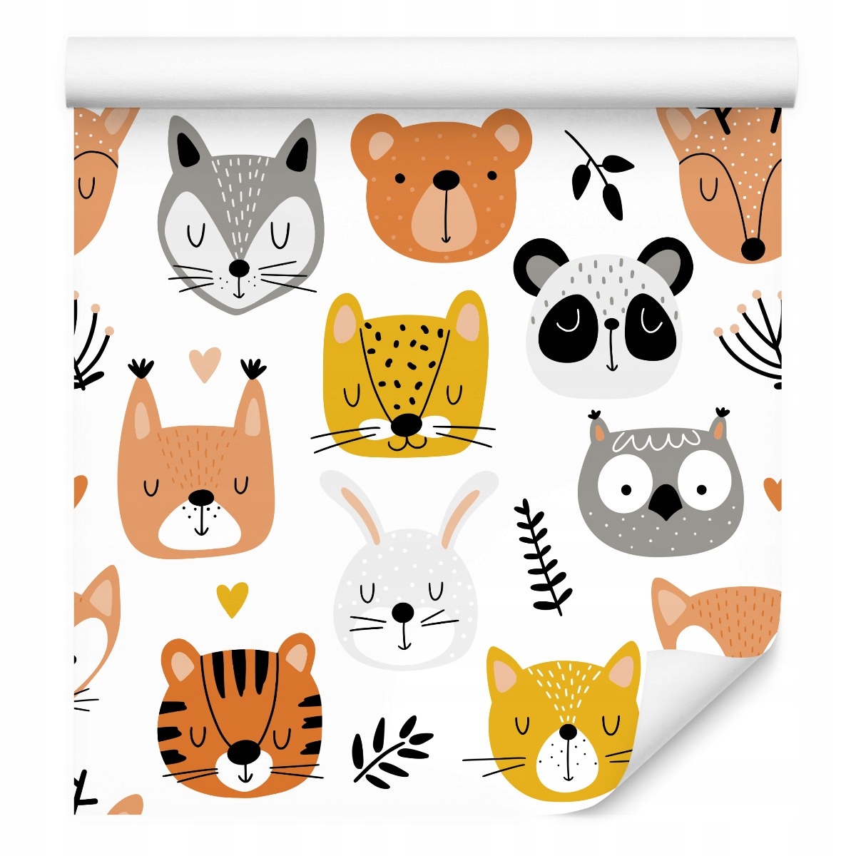 Tapeta pro děti Zvířata Listy Příroda Liška Medvídek
