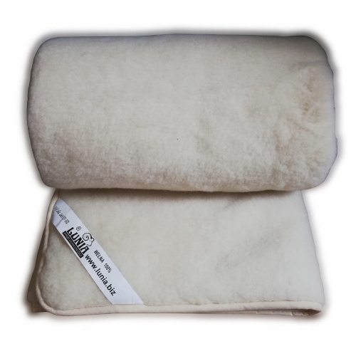 Vlněná deka 100% Merino Vlna Teplá deka na zimu 155/200 Bílá
