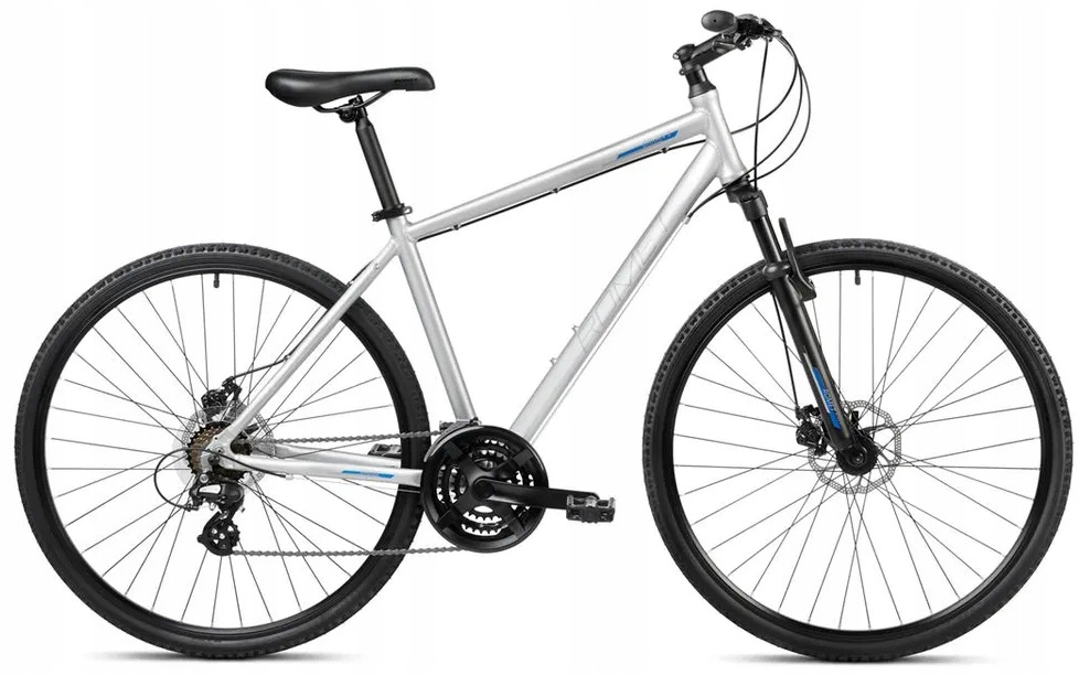 Rower crossowy męski Romet Orkan 1M 28 XL(21") srebrno-niebieski