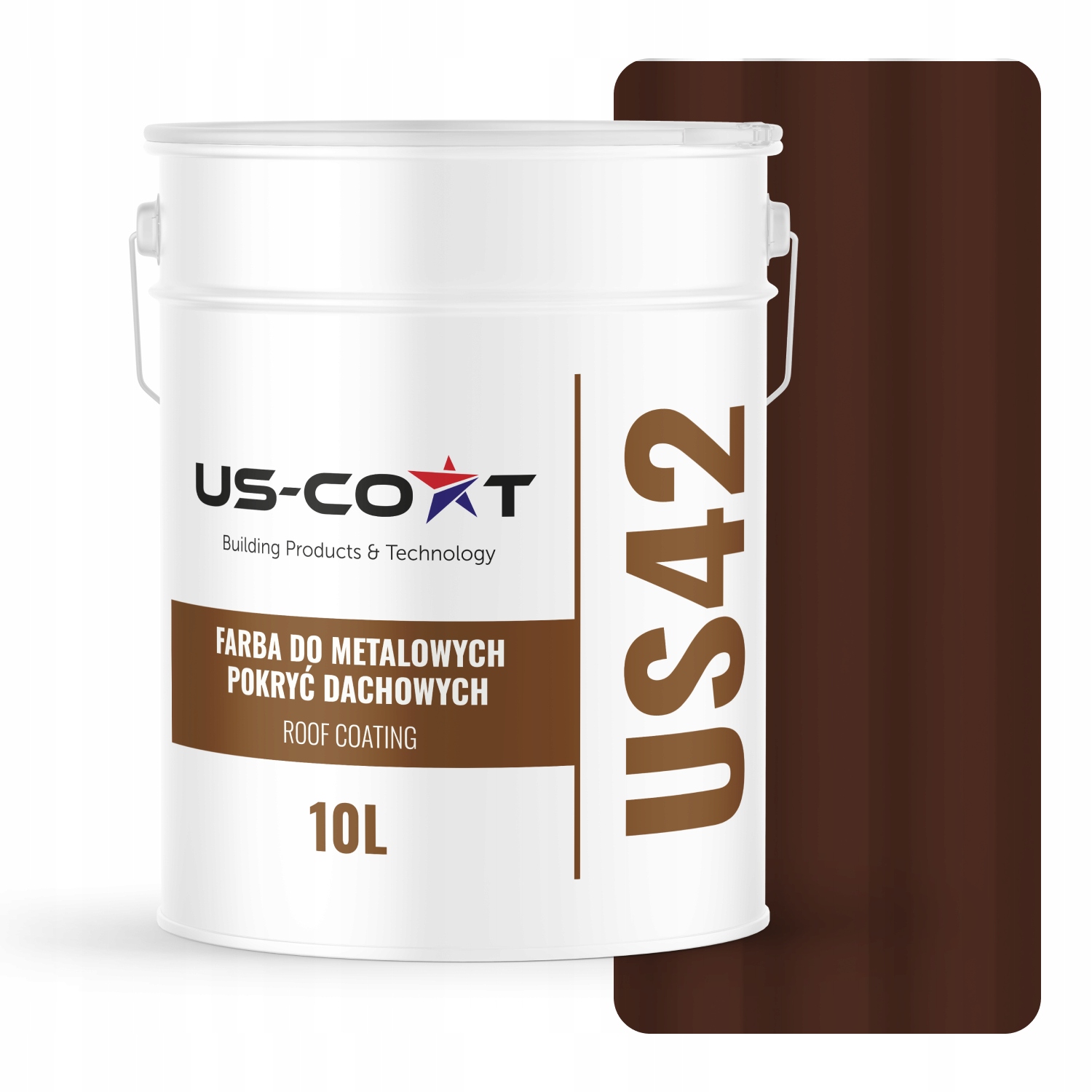 Farba Na Kovové Strechy, Krytiny, Plechy, Hnedý, Teplý Ral 8016 10 L, Polomatná