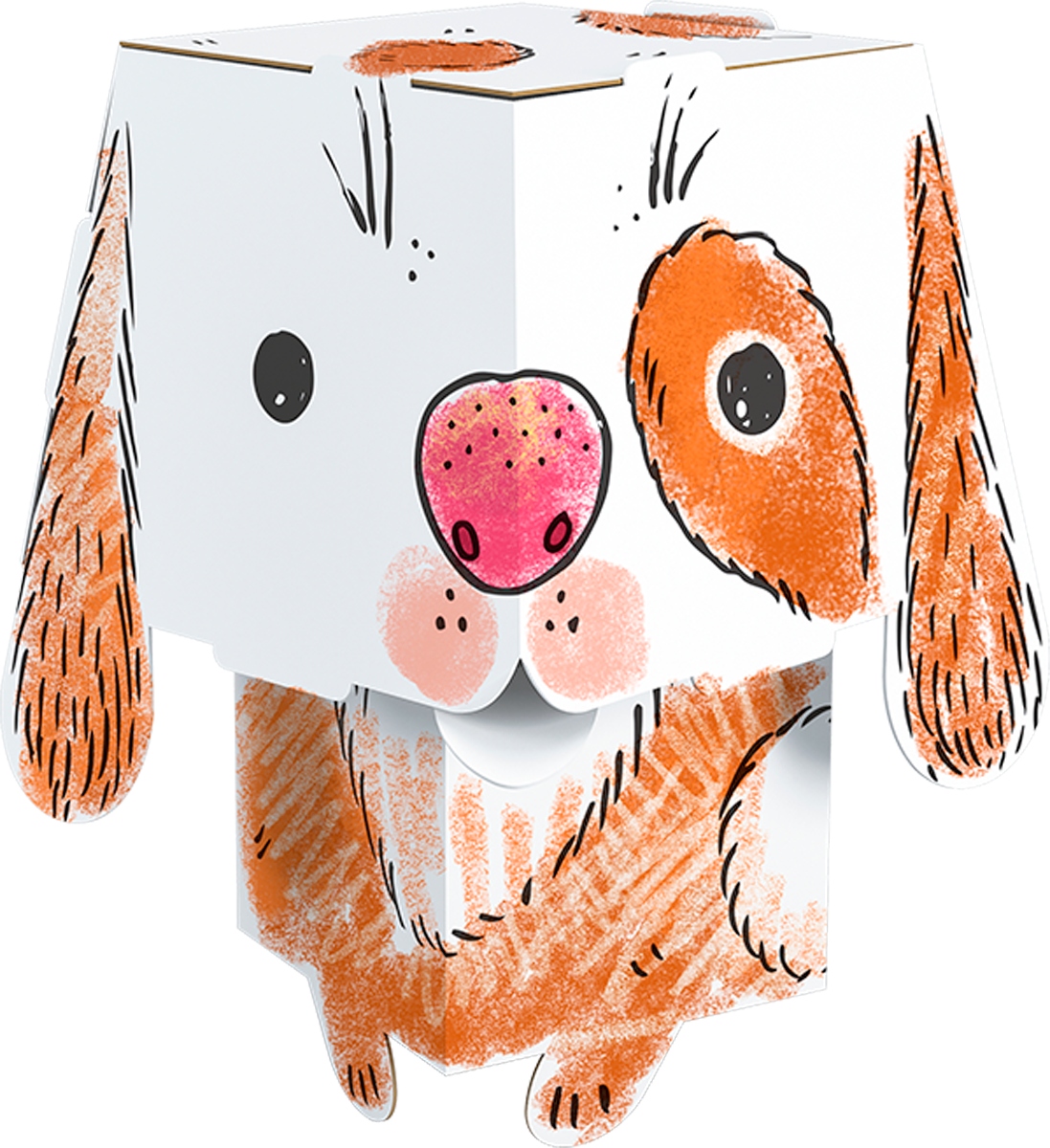 

Monumi Cubehead Regular kolorowanka 3D piesek