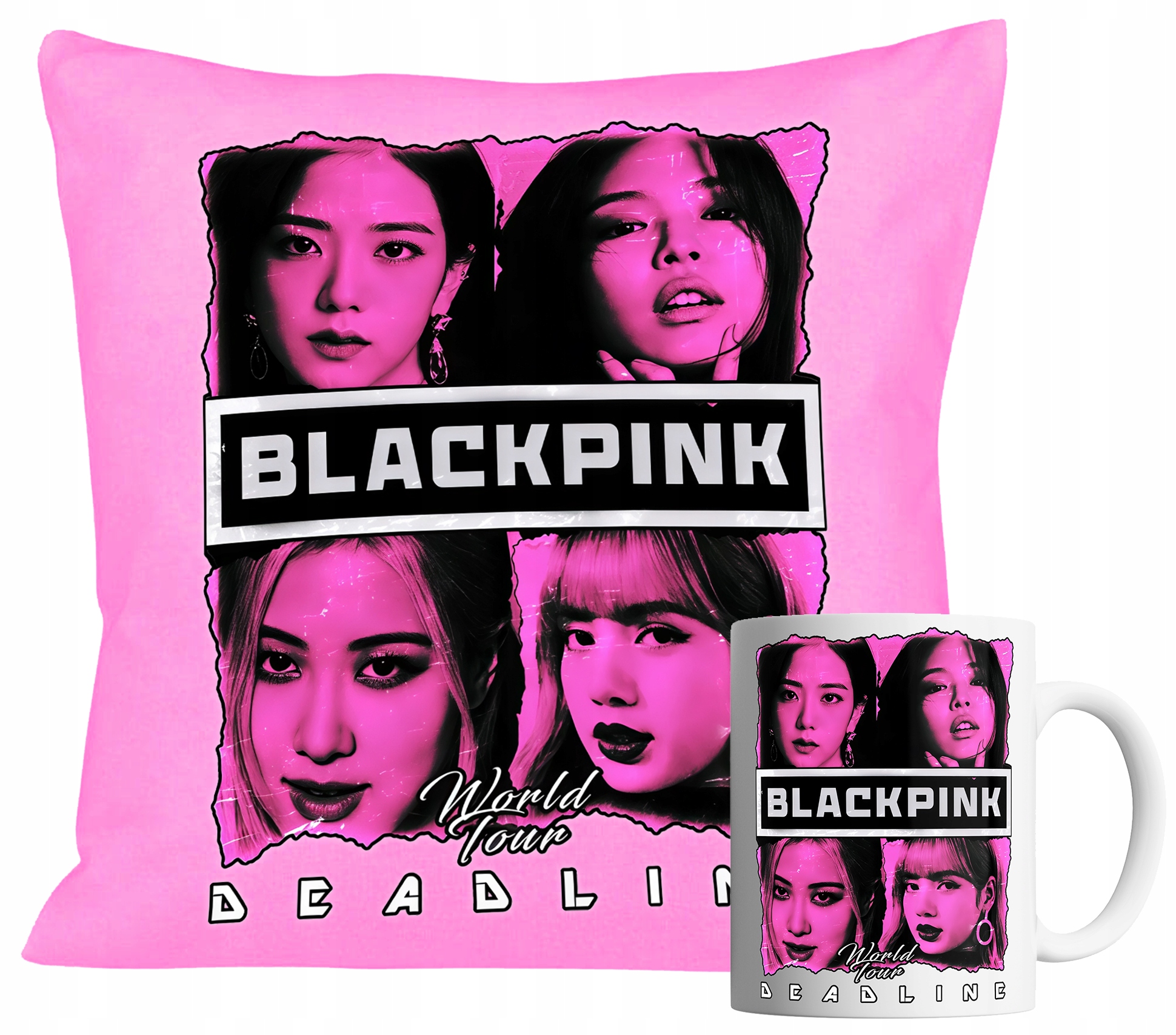 Sada Hrnek A Polštář Růžová Blackpink Hudební Skupina Kpop Jméno