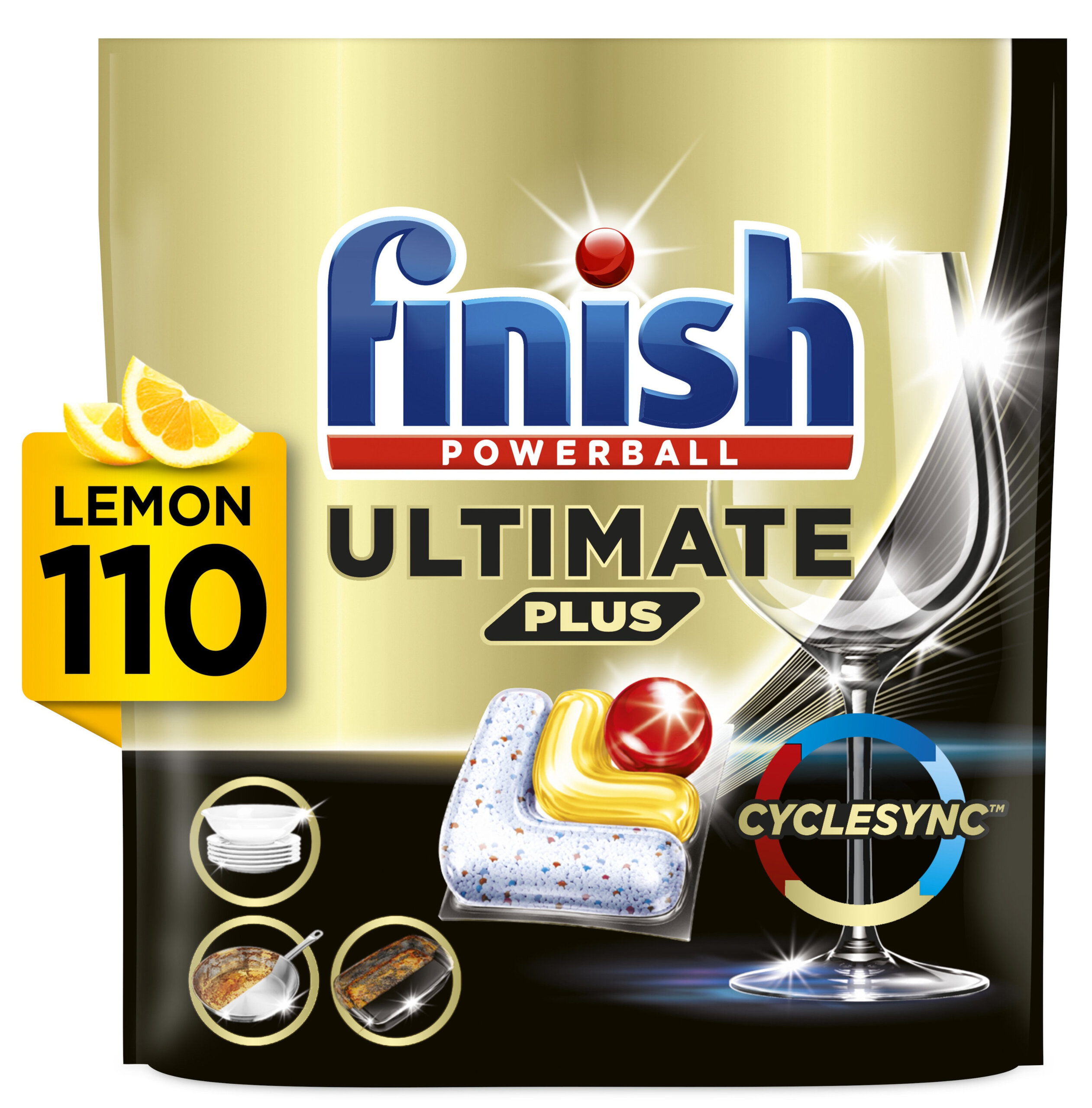 Levně Finish Kapsle do myčky Ultimate Plus all in 1 Lemon 110 ks