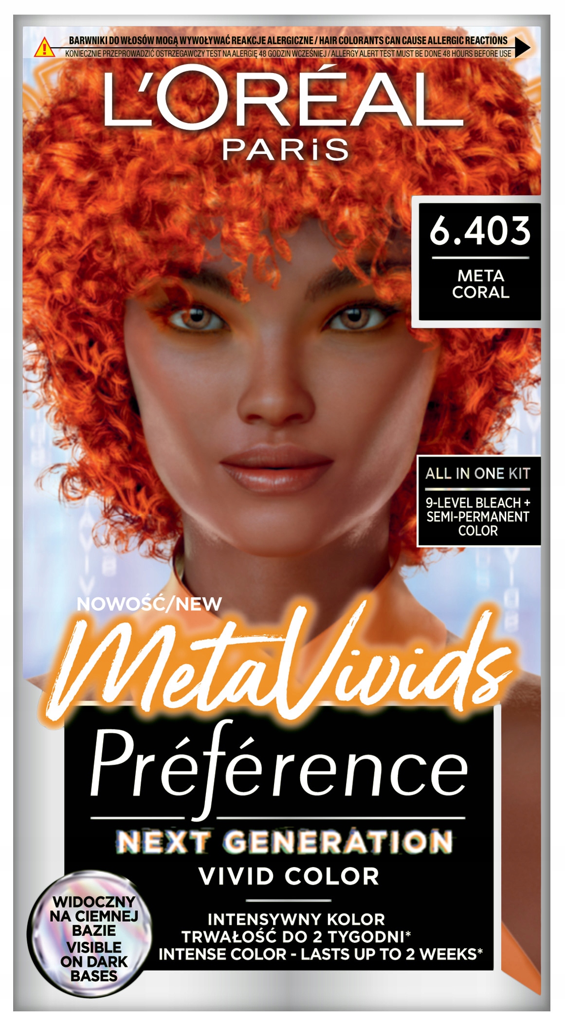 L'Oréal Préférence Metal Vivids Barva na vlasy 6.403 Meta Coral