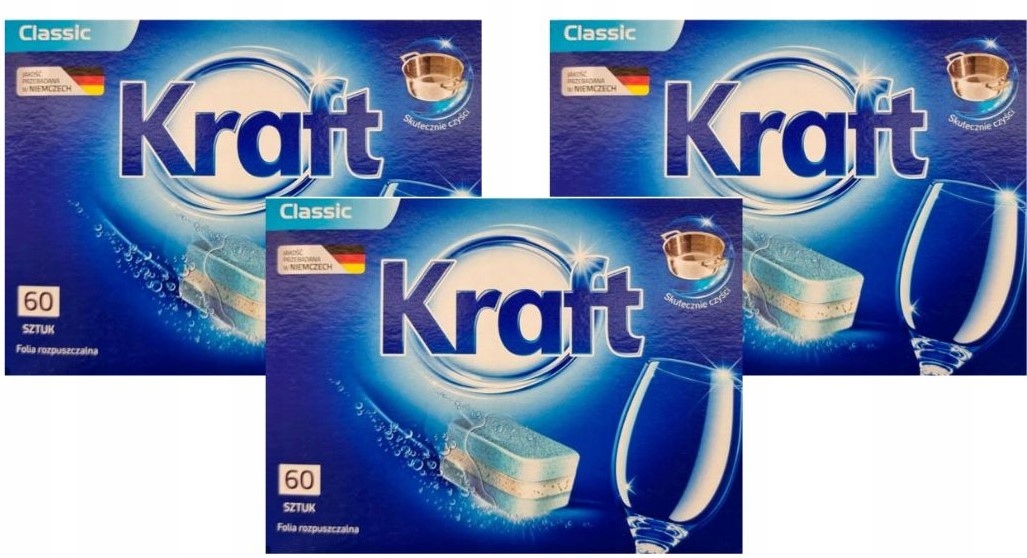 Levně tablety do myčky Kraft Classic 3 x 60 kusů