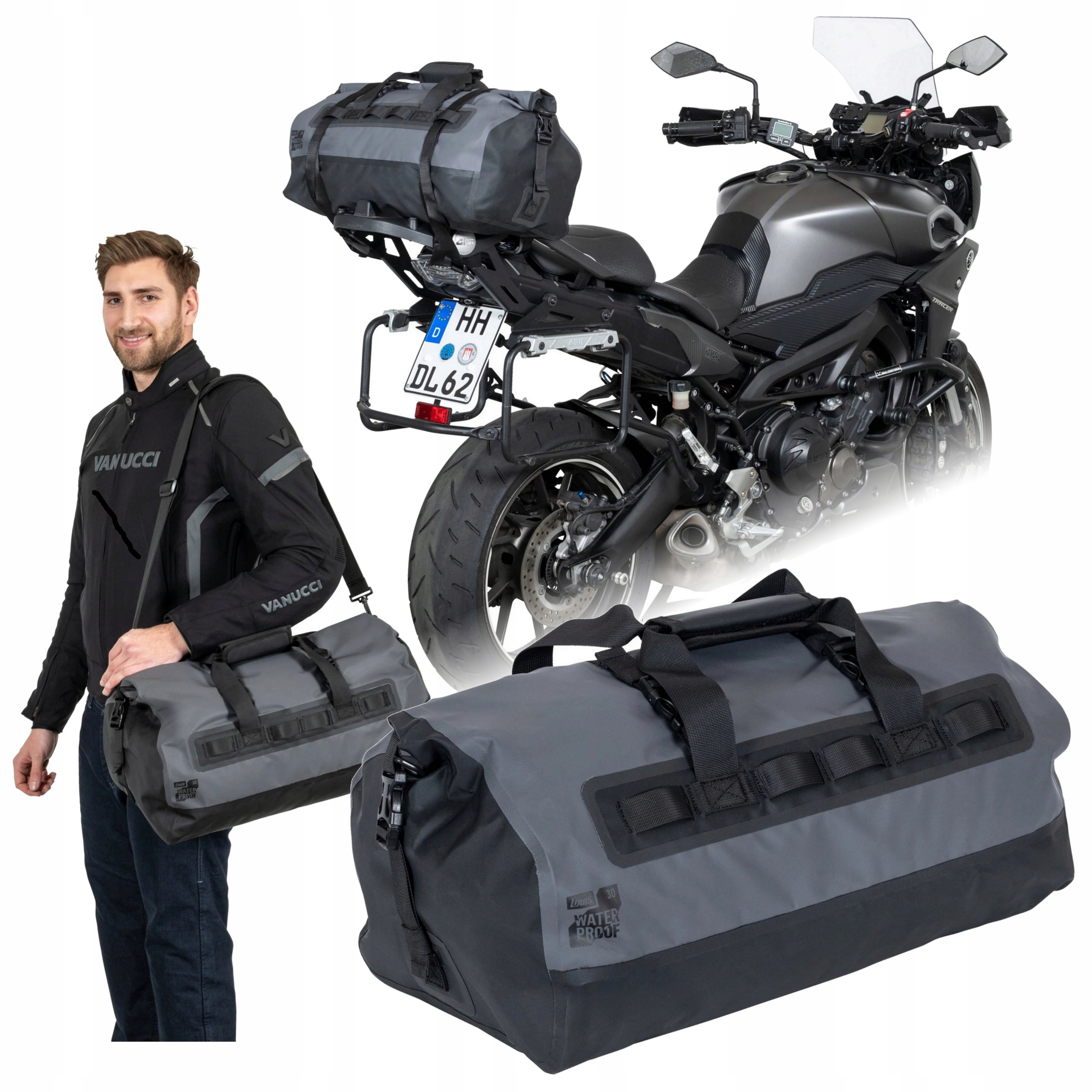 Motocyklová Taška Na Batožinu Rollbag Vodotesná Louis 50 L