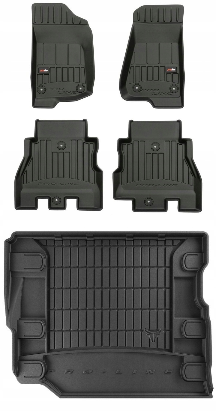 Set 3D gumové rohože Jeep Wrangler Jl od roku 2018