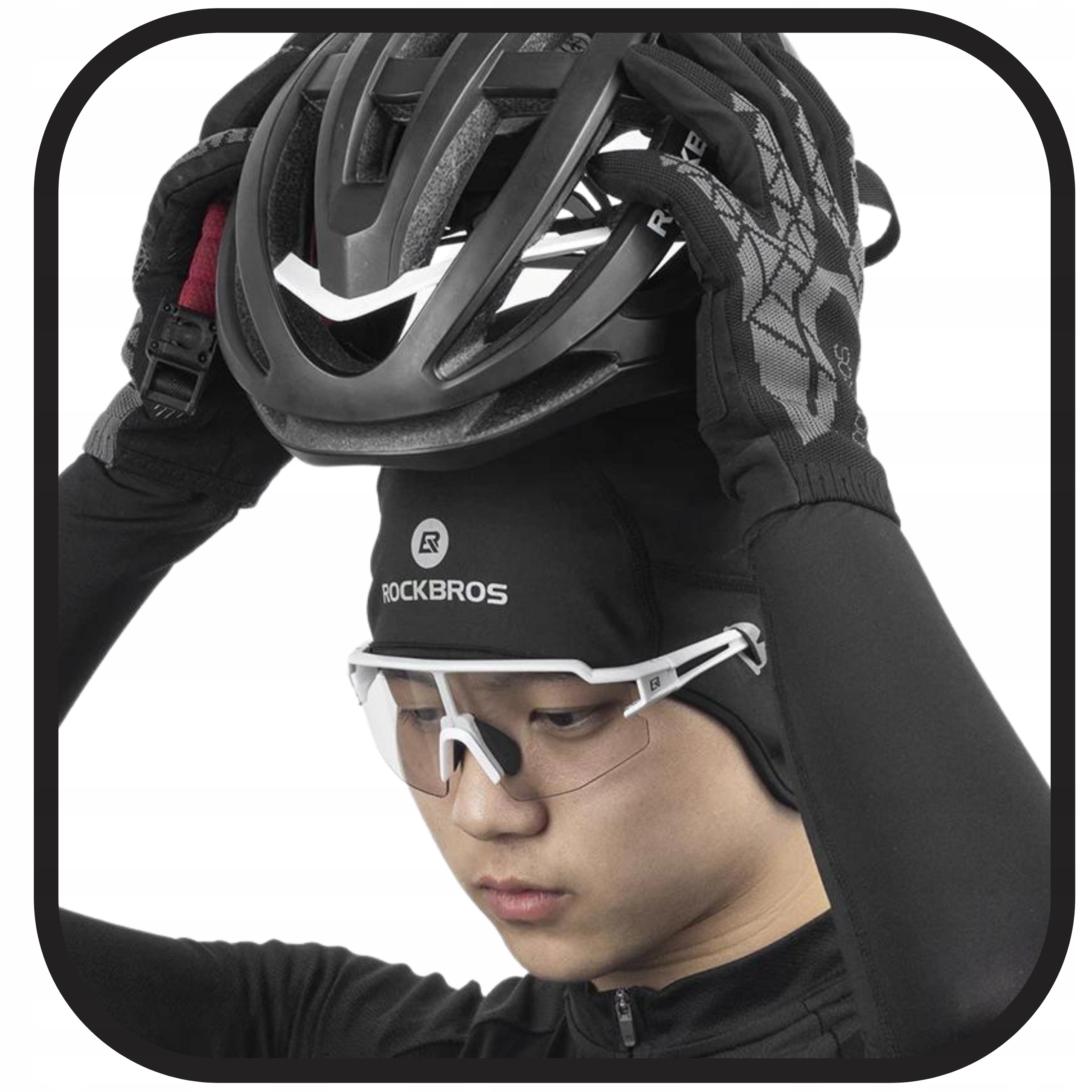 Czapka na motor pod kask ciepła na uszy ROCKBROS Rozmiar inny