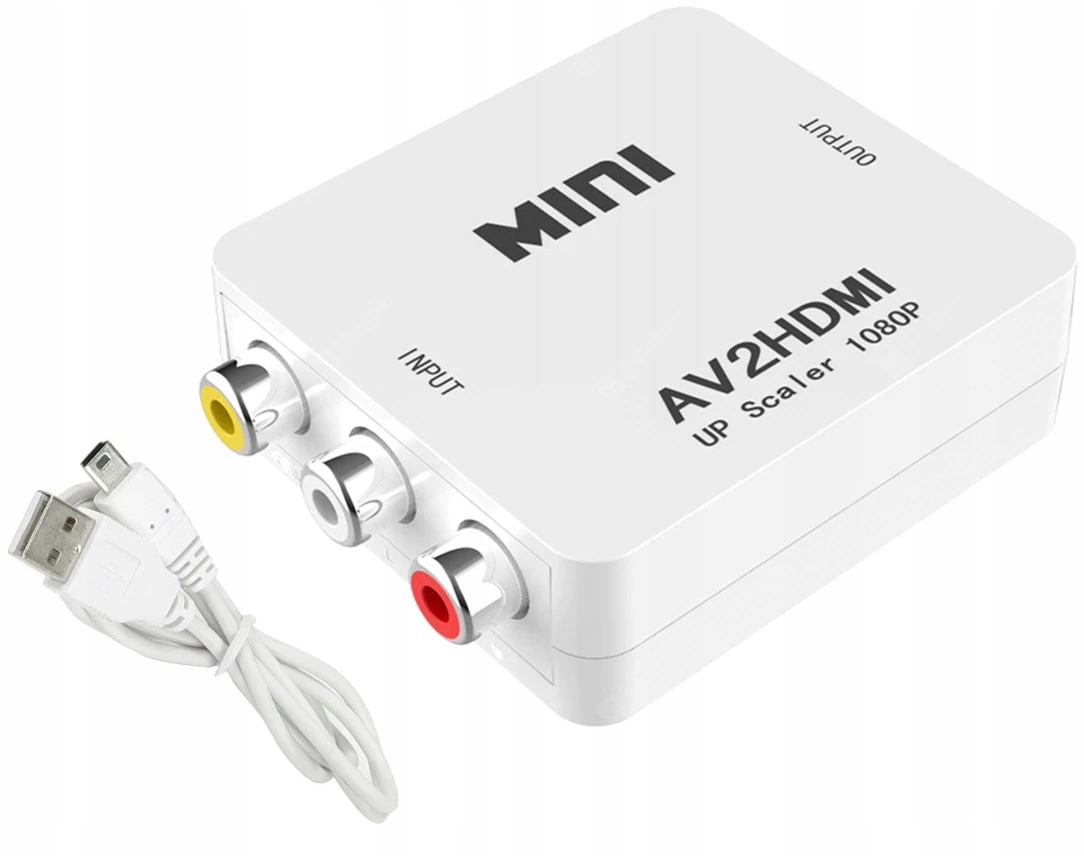 

Adapter Hdmi Do Av Rca Konwerter Cinch 1080P+KABEL