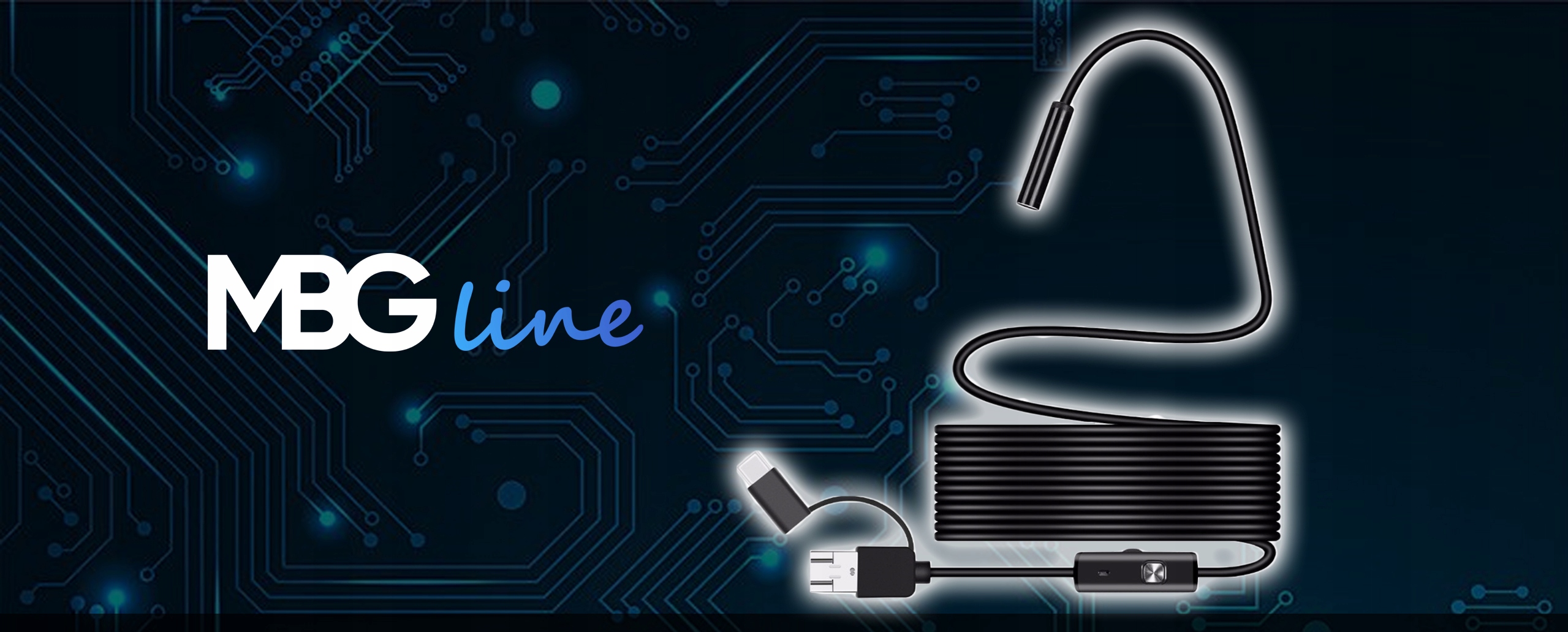 Kamera Inspekcyjna Endoskop MBGLine Android PC FHD USB-C KAMERA WRSZTATOWA Marka MBG Line