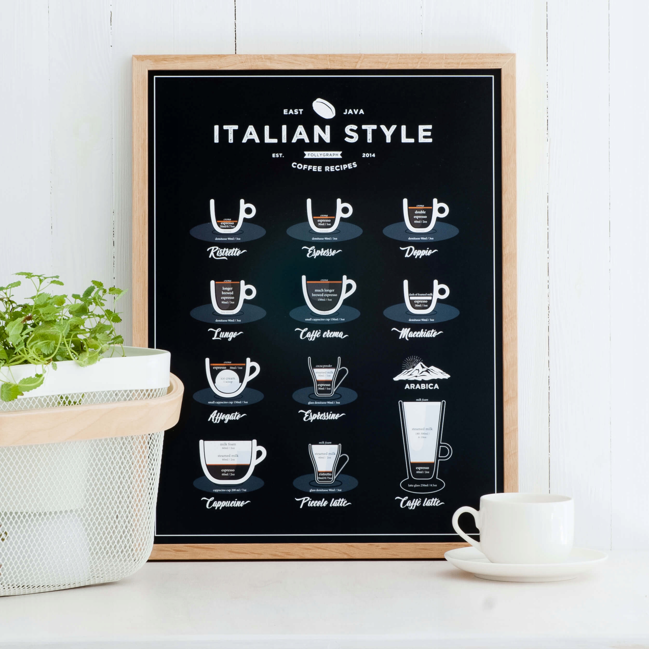 Plakat kawa Italian Style Coffee 40x50 cm Marka FOLLYGRAPH