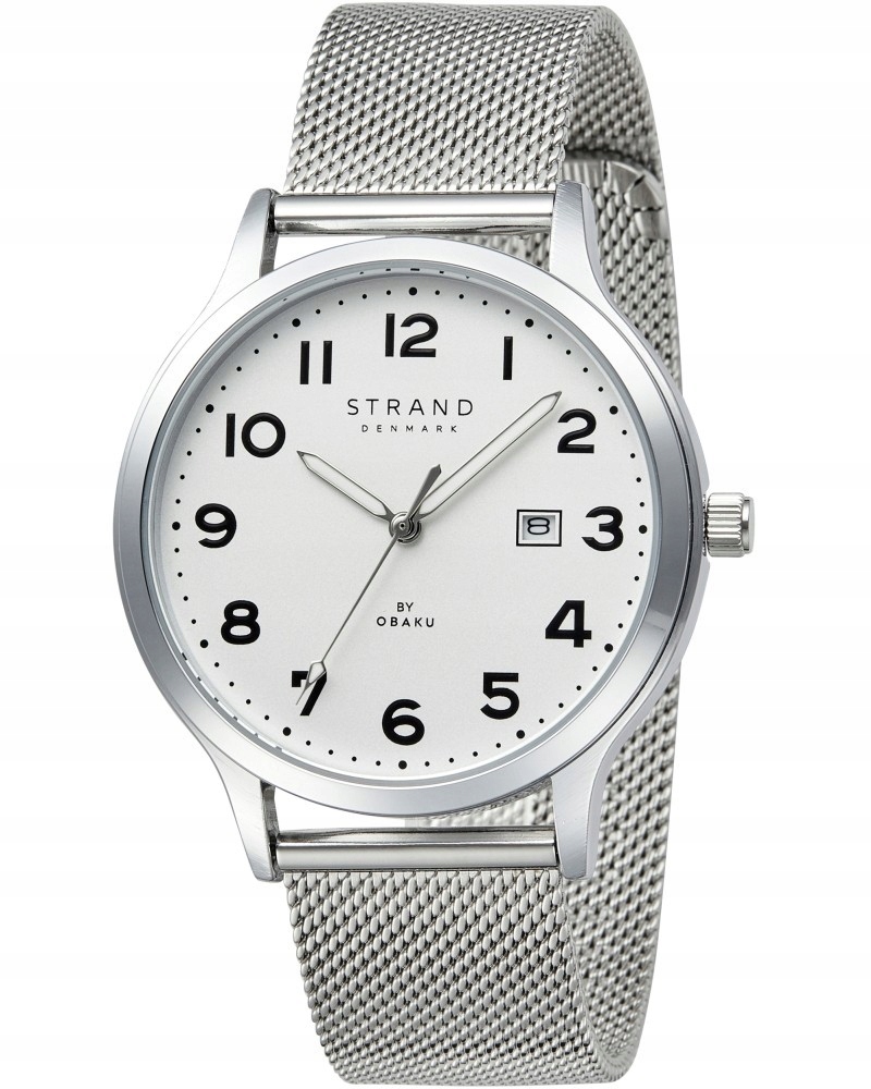 Nový Originální Pánské hodinky Strand by Obaku S751GDCIMC stříbrné