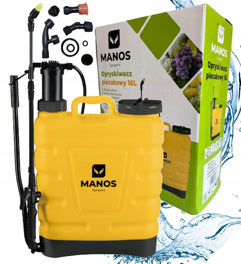 Opryskiwacz Ręczny Ogrodowy Ciśnieniowy 16LITRÓW Regulowana Lanca Plecakowy