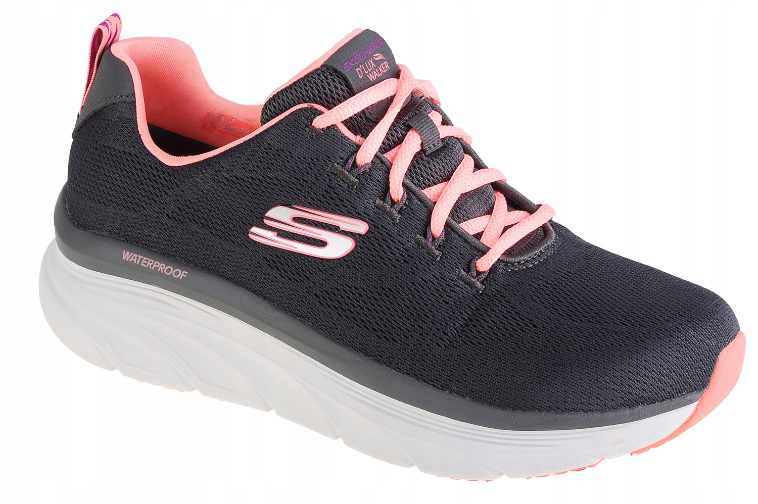 Skechers D' Lux Walker Get Oasis [38] Boty Tenisky Dámské Tkanina Šedá
