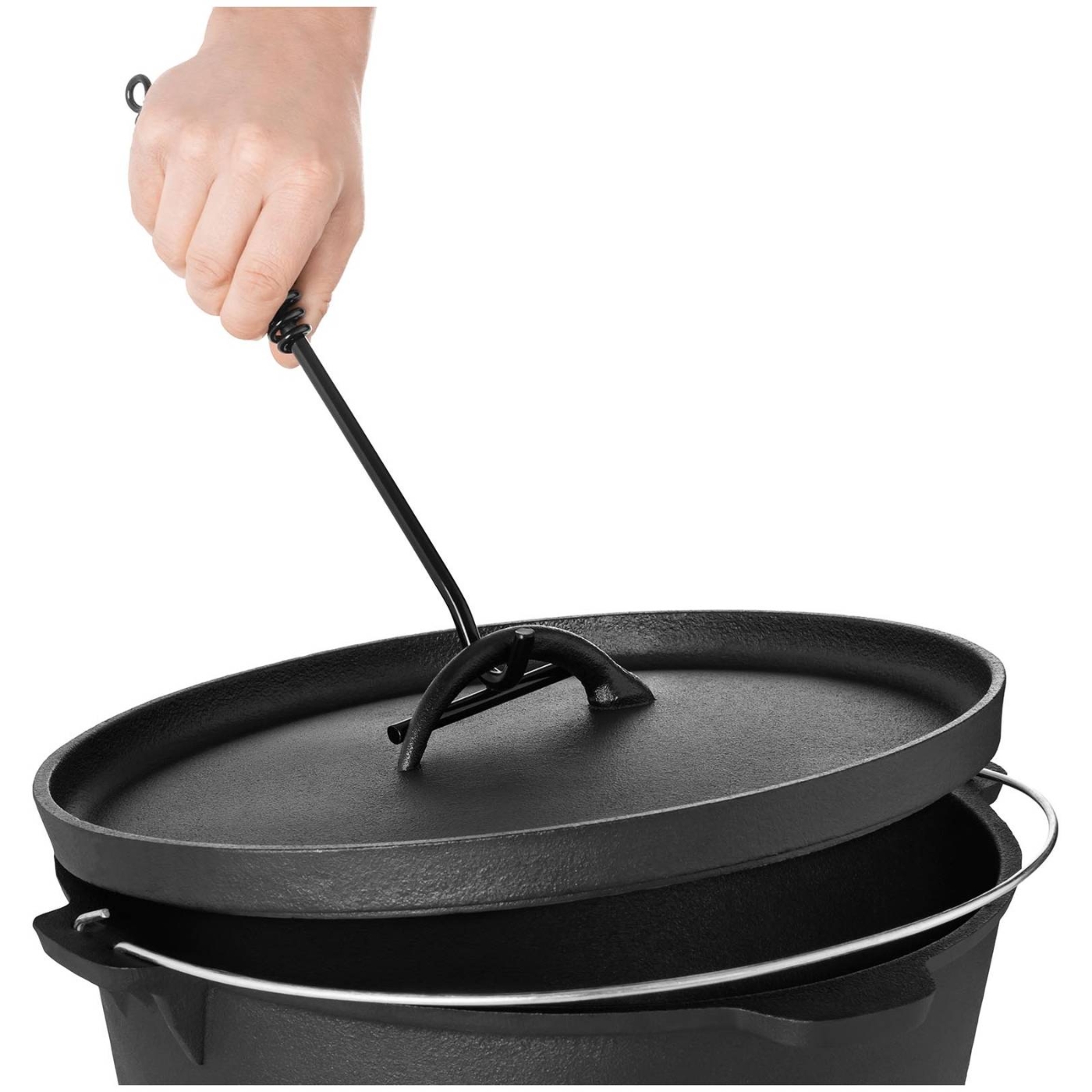 GARNEK ŻELIWNY KOCIOŁEK 10,75 L. WISZĄCY Z POKRYWĄ Kod producenta RCPP-12QTH