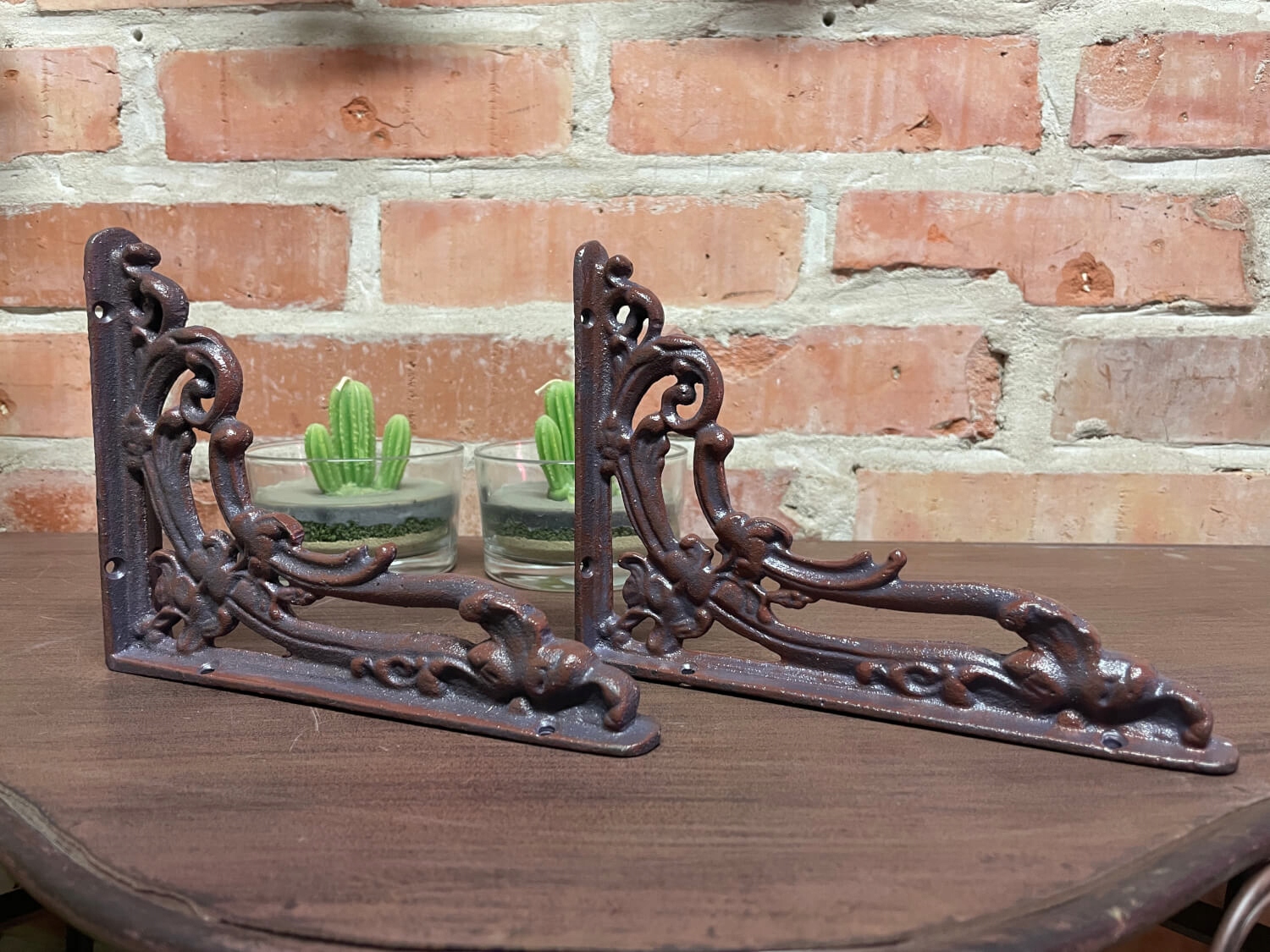 Stylowe Uchwyty do Półki - Retro Brązowe Wysokość 19.4 mm