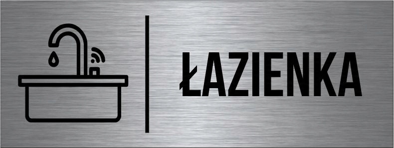 

Tabliczka Łazienka Aluminium Piktogram