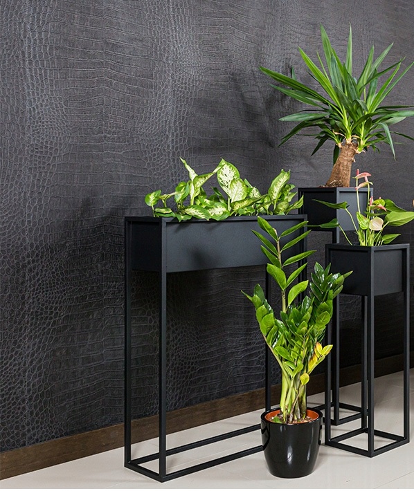 KWIETNIK STOJĄCY STOJAK PÓŁKI NA KWIATY ROŚLINY METALOWY LOFTOWY donicowy 6 Maksymalna liczba donic 1