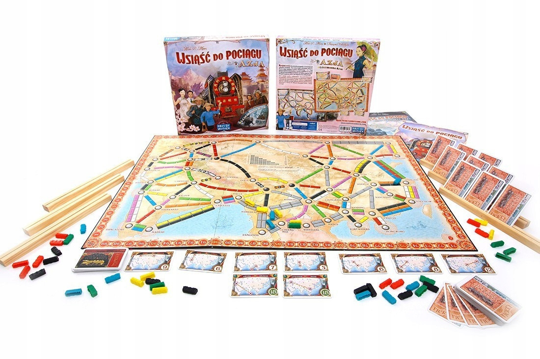 Gra RODZINNA Wsiąść do Pociągu Kolekcja Map AZJA Minimalna liczba graczy 2