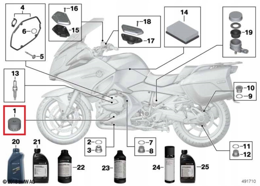 nowy oryg. filtr oleju BMW K51 R1200GS R1250GS Adv Producent BMW oe