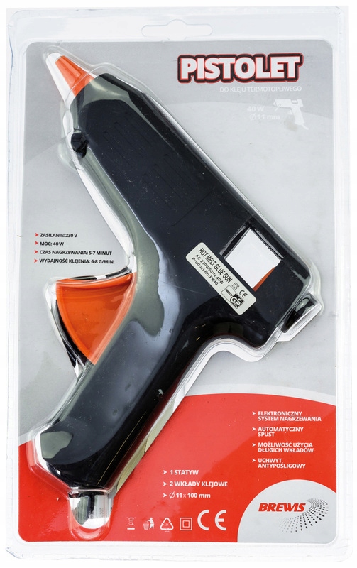 

Pistolet Do Kleju Na Gorąco 11 mm. 40 W Brewis