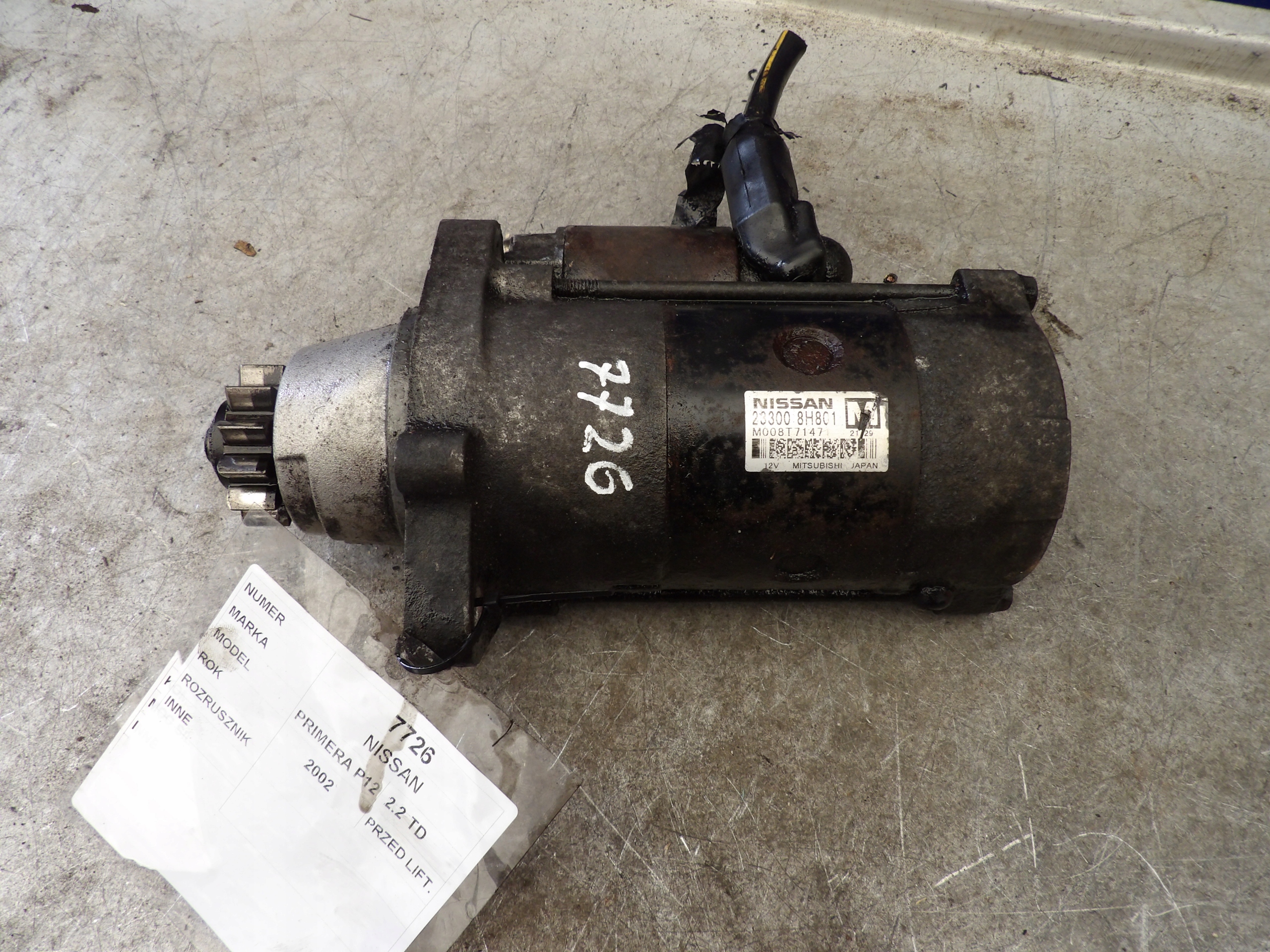 Nissan Primera P12 starter 2,2