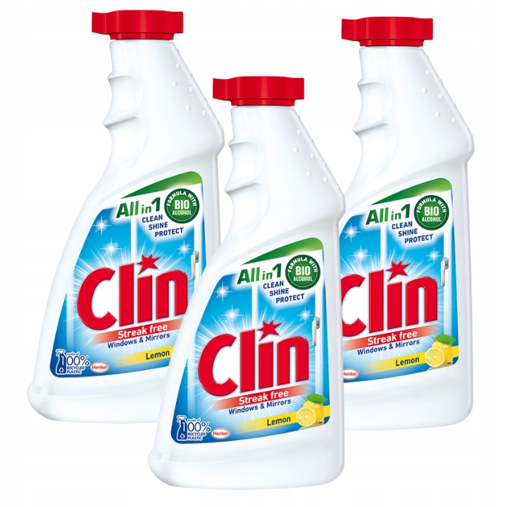 

Clin Płyn do Mycia Szyb Zapas Lemon 500ml x3