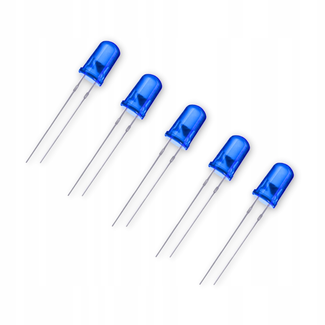 

Dioda Led 5mm niebieska 5 szt komplet