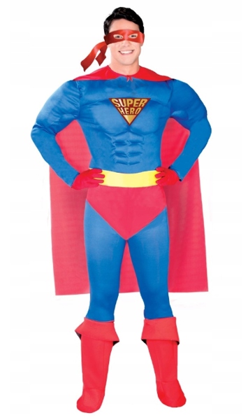 Kostým Superhrdina Superfacet Hero S Pláštěm L