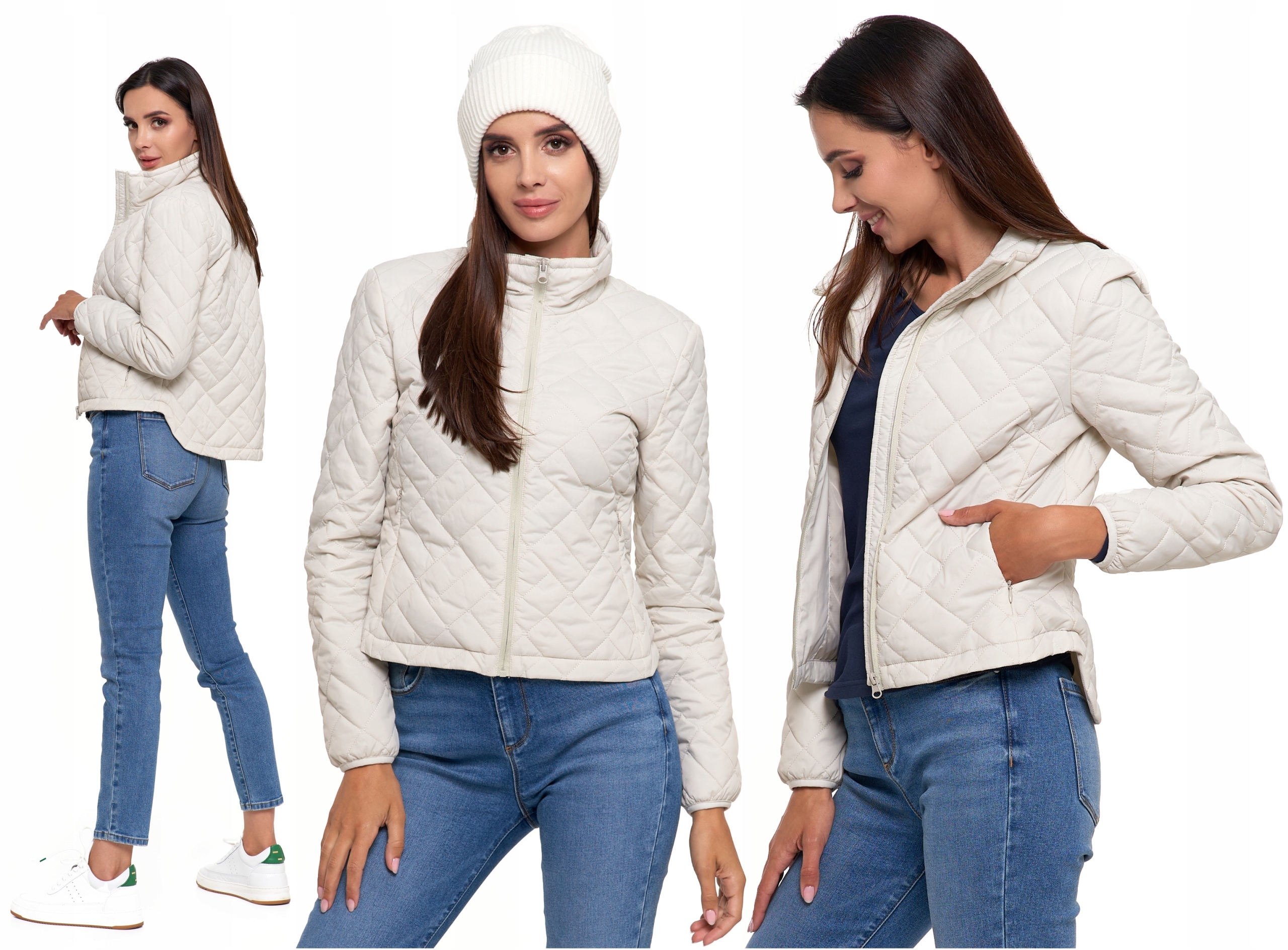 Dámská Přechodová Bunda na podzim prošívaná rozepínací se stojáčkem Moraj M