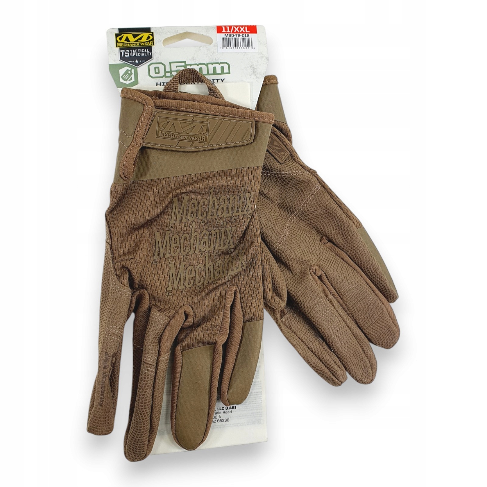Rękawice Taktyczne Strzeleckie Cieńkie Mechanix 0.5 High-Dexterity 11 XXL