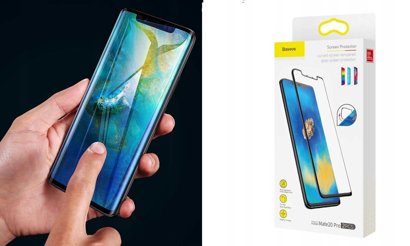 

2xfolia ochronna 3D Baseus do Huawei Mate 20 Pro