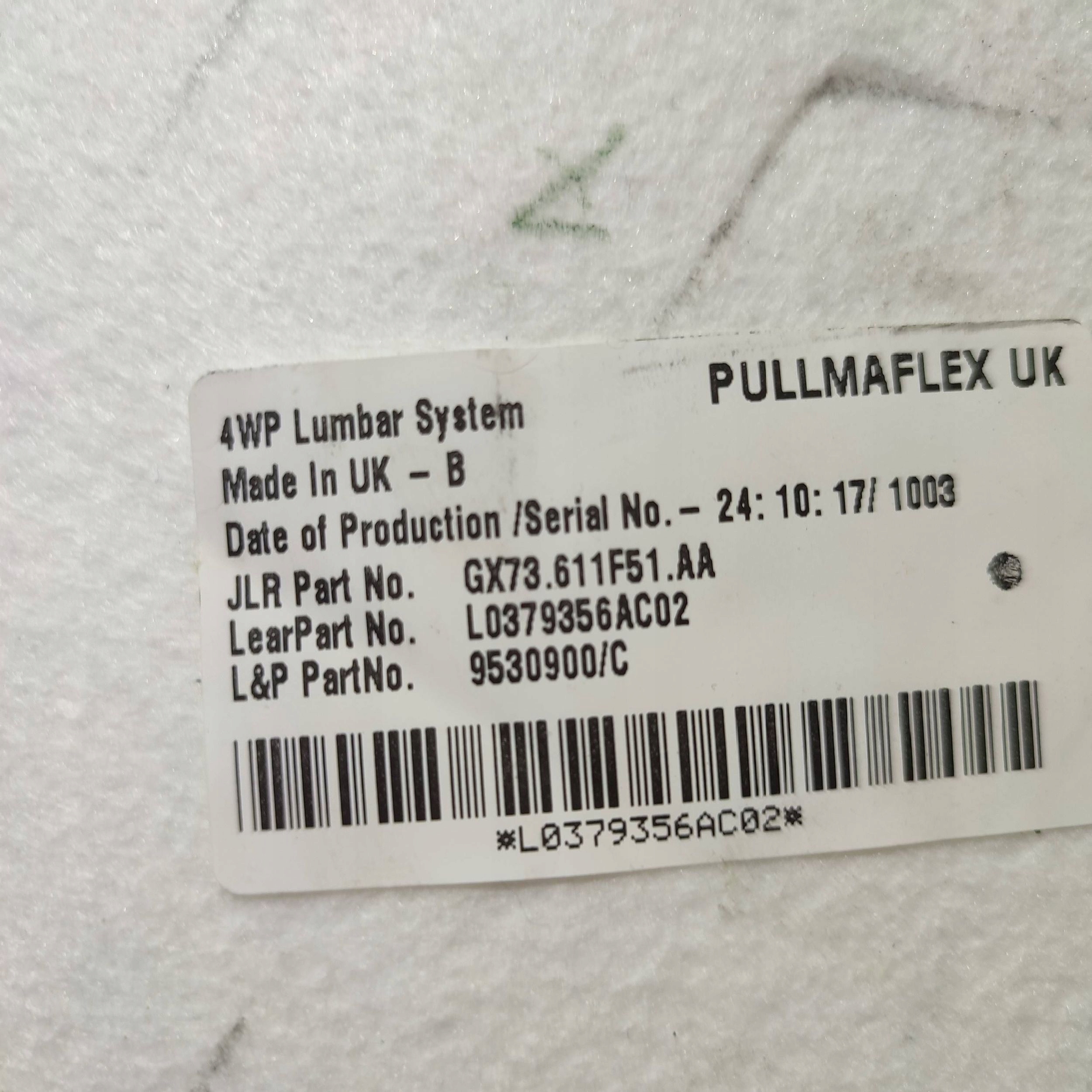 module seat front side left Jaguar F-Pace GX73611F51AA