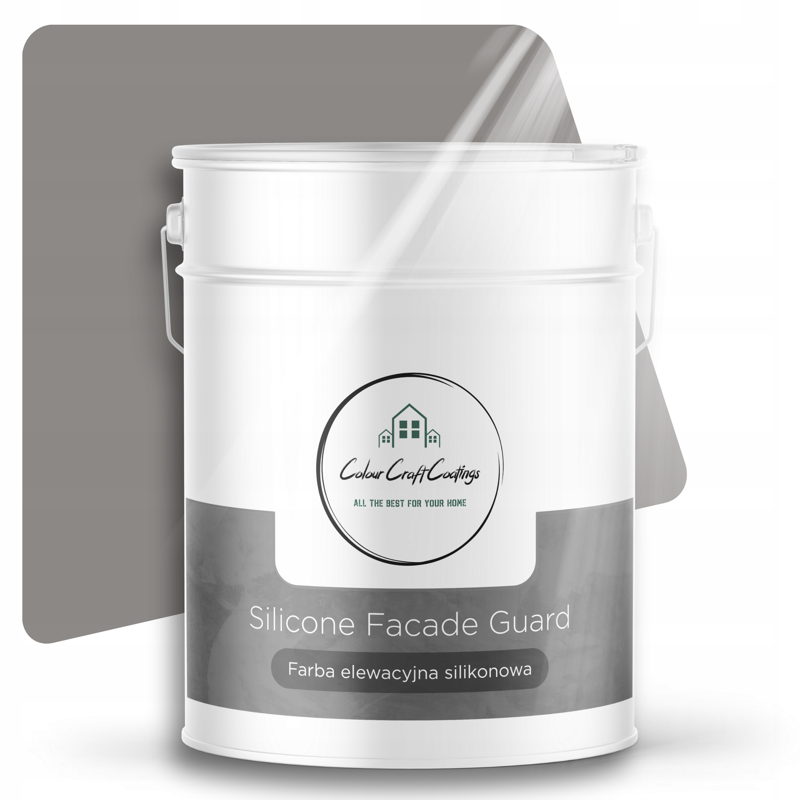 Fasádna silikónová fasádová farba Šedá Teplá 10L Vonkajšia