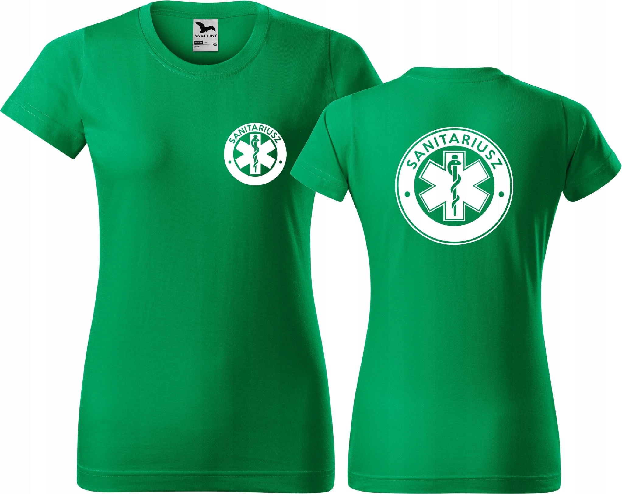 

Damska koszulka medyczna t-shirt Sanitariusz r.L