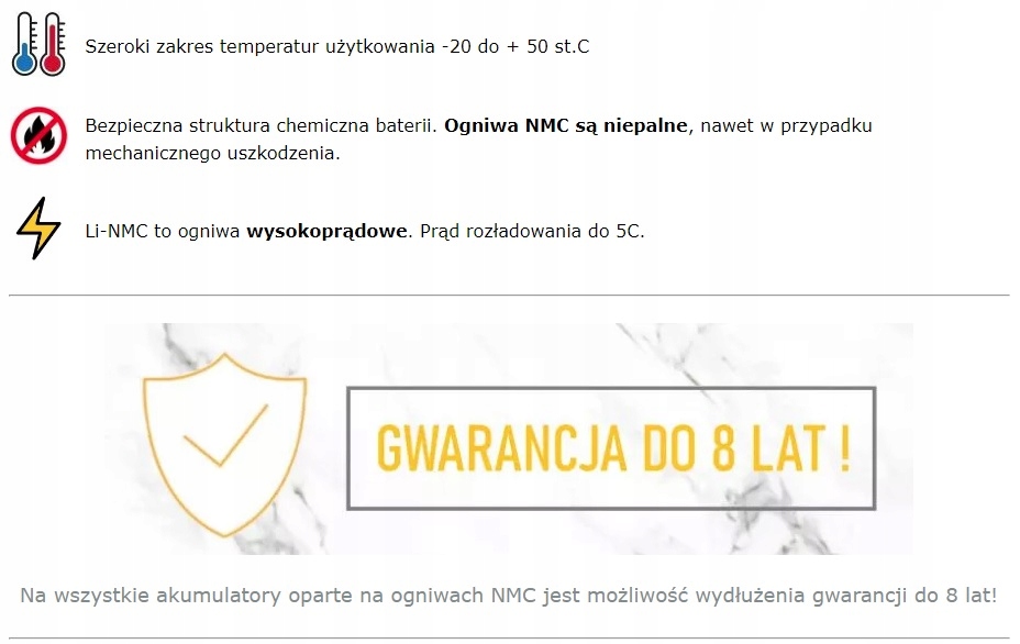 Akumulator litowy NMC 140Ah 12V 3000 cykli 8,5 kg Marka inna