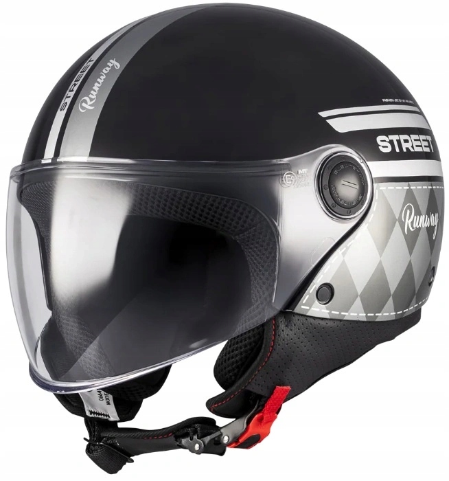 Motocyklová prilba Mt Street S Runaway Black/silver čierna strieborná Darčeky