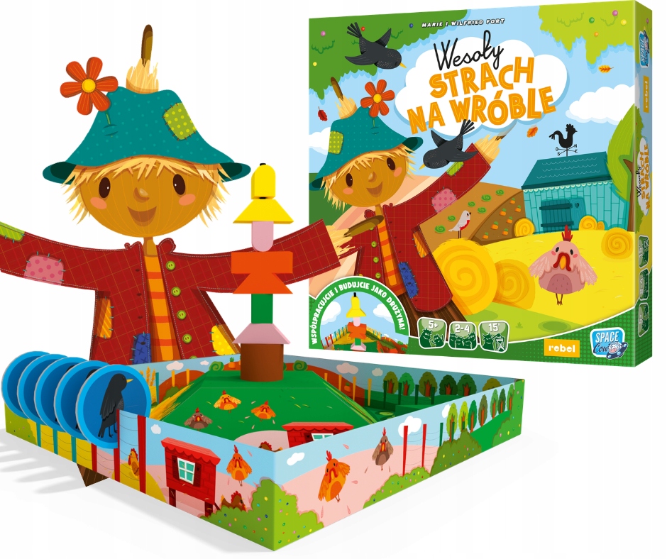 Gra planszowa Wesoły strach na wróble. Zbudujcie wspólnie stracha na wróble