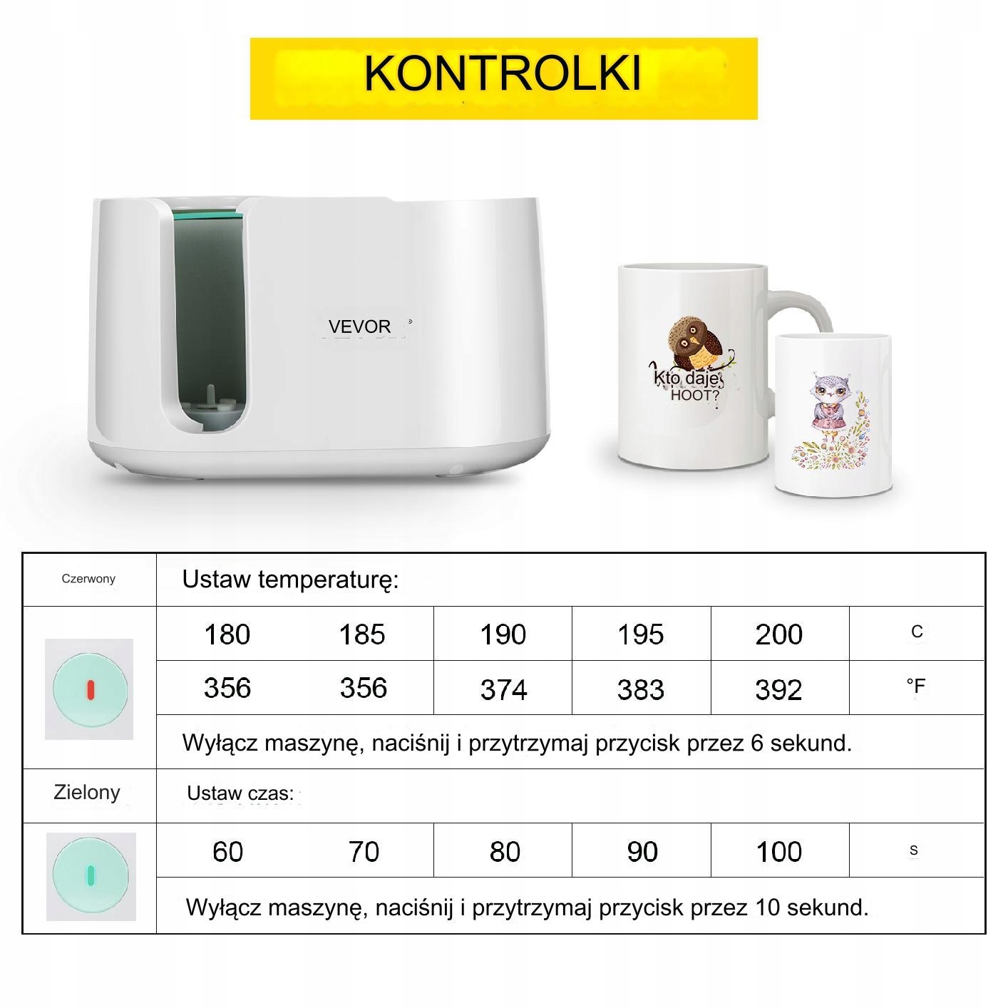 Automatyczna prasa termiczna do kubków Model 280W